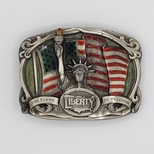 Vintage Patriotic Belt Buckle Bergamot Brass Works